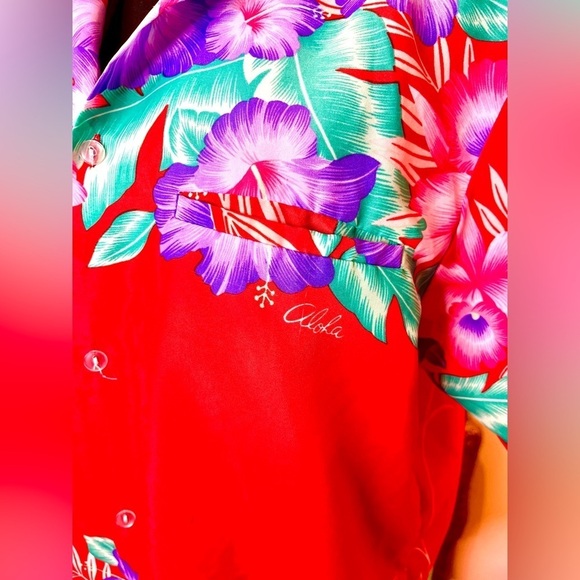 Vintage Orchid Fashions Made in  Hawaii men’s floral short sleeve shirt🏄🏻♂️💦 - Picture 7 of 10